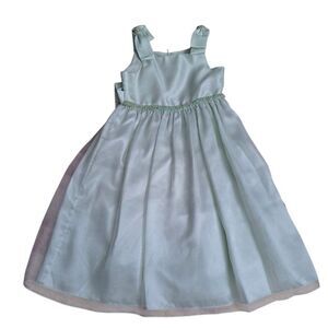 Bonnie Jean Girl Lime Green Party Sun Tule Dress Sz 6